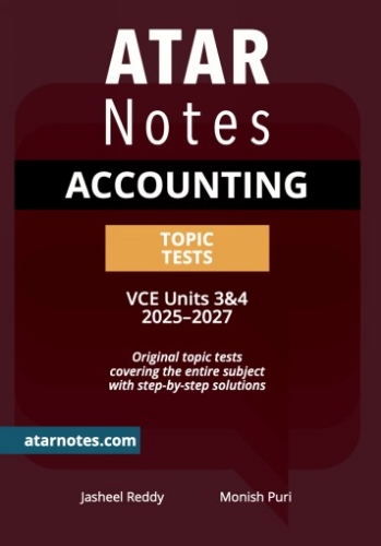 ATAR Notes Topic Tests: VCE Accounting 3&4 (2025-2027)